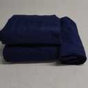 Flex Top Split Head Cal-King Sheets For Adjustable Bed-800 TC-100% Cotton 4-Pcs Top Split Sheets for Sleep Number Bed Navy Blue, Split Down 32''Inch From The Top, Fits Mattress Upto 18'' Deep Pockets