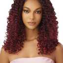 Outre Airtied 100% Fully Hand-Tied Wig - Human Hair Blend - Dominican Curly 22" (DRST MAPLE BROWN)