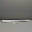 No Drill Blinds for Windows 1" Vinyl L-Shaped Slats Cordless Mini Blinds for Home, for Window Size 34.5" W  48" H White