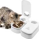 Automatic Wet Food Cat Feeder, 1-48 Hours Smart Timer Pet Feeder with LED Display for 2 Cats, Dry or Semi-Moist Pet Food Dispenser for Kitten and Puppy