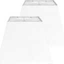 White Lamp Shades Set of 2, 8''x8''Top, 13''x13''Bottom 10'' Height, Square Lampshades Replacement Lamp Shades Natural Linen Hand Crafted for Table Lamps Floor Lamps Pendent Light, Assembly Required