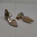 Women's Low Block Heels Chunky Closed Toe Pump Shoes with Ankle Strap (8)