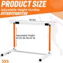 Blulu Adjustable Track and Field Hurdles Height Sports Training Hurdle with Counterweight Heavy Duty Track and Field Equipment Practice Training from 30 to 42 Inch for Athletes Adults