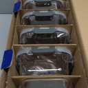 MFY 5-Pack 36 OZ Glass Storage Containers with Lids, Glass Meal Prep Containers Set, Airtight Lunch Containers with Lids, Microwave, Oven, Freezer and Dishwasher Safe, Gray (Grey)