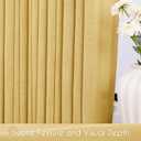 Gold Curtains for Living Room Back Tab Modern Farmhouse Semi Sheer Curtains 102 inches Long 2 Panels Set Muted Neutral Window Curtain for Dining Room Bedroom 52x102