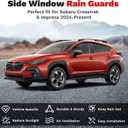 Canvcle Window Visors Rain Guards for 2024 2025 2026 Subaru Crosstrek & Impreza Accessories, Outside-Mount Tape-On Side Window Wind Deflectors Vent Visors Shades Rainproof 4PCS Black