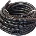 30 ft Dog Cat Cord Protector Electric Wires Covers Wire Loom Tubing Protect Wires from Rabbits, Cats and Other Pets - Outside Diameter 13mm (Black)