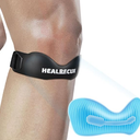 Healrecux Patella Band, Knee Strap Patella Tendon Support for Knee Pain & Tendonitis, Patella Stabilizer Knee Brace for Running, Basketball, Jumpers Knee, Tennis, Volleyball & Squats  Inky 1 Pack