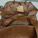 Uromee Travel Backpack Purse for Women Vegan Leather Ladies Fashion Tassel Shoulder Bag Convertible