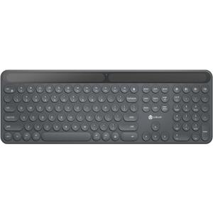 iClever Solar Bluetooth Keyboard, Wireless Keyboard with Solar & Indoor Light Charging, Full Size, 3-Device Connectivity, Silent Scissor Round Keys, Numeric Keypad for Office/Home/Mac/Windows