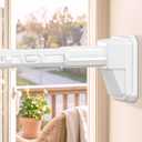Tension Curtain Rod No Drill, Heavy Duty Shower Rod 39-122 In, White
