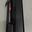 Hair Straightener Brush, 9 Temp Settings with LED Display, 30s Fast Heating for Sleek & Smooth Hair, Dual Voltage Travel Hot Comb with 3D Brush Teeth, Portable Hair Styling Tool for Women (Black)