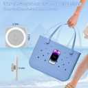 Magnetic Phone Holder for Bogg Bag – Bogg Bag Phone Holder & Accessories Insert, Secure Attachment for Simply Southern & Beach Tote Bags, Compatible with iPhone & Android(Grey)