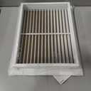 HVAC Premium 16" X 12" Aluminum Return Filter Grille for 1" Filter - Easy Airflow - Linear Bar Grilles [Outer Dimensions: 18.5"w X 14.5"h]