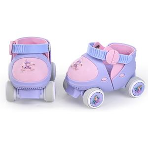 Kids Children's Adjustable Quad Roller Skates Wheels Lock Boys Girls Roller Skate for Beginners Toddlers Baby Age 2-6 Years Old (Elf Violet)