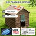 Large Automatic Chicken Coop Door, Solar Powered with Upgraded 4000mAh Battery, Light Sensor, Timer, Remote & Manual Control, Anti-Pinch Safety Auto Door for Chickens, Ducks & Geese, Blue