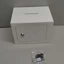 ELLAIG Safe Box Small Safe Money Cash Safe Keys Gun Safe 6.7"D x 9.05"W x 6.7"H 0.24 CuFt Mini Security Lock Safe Boxes for Coin Home Office Hotel Rooms Business Jewelry Gun (White)