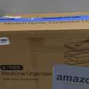 4-Tier Medicine Cabinet Organizer with Leather Handle, Empty Plastic First Aid Kit, Multipurpose Storage Box with A Portable Weekly Pill Organizer for Family Emergencies, Home