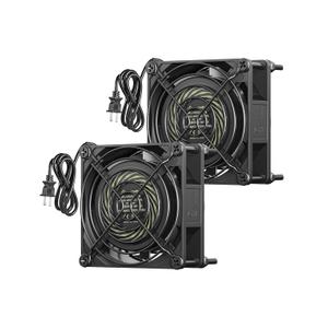 DEWENWILS 2 Pack 120V AC Fan, Waterproof Exhaust Fan 80mm, 14W 2470RPM 21CFM, DIY Cooling Fan for Refrigerator, Computer Case, Compressor Engine, Generator, UL Listed