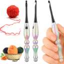 Svartur Crochet Hooks Set, 6 Sizes Ergonomic Crochet Hook Kit, Resin Handles, Smooth Yarn Crochet Needles for Beginners and Advanced Crocheters, Knitting & Crochet Supplies, White