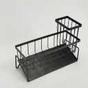 Sink Storage Rack, Kitchen Organiser, Stainless Steel Storage Box with Drip Tray, Suitable for Storing Sponges, Towels and Tea Towels