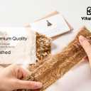 5 x Vitalizart Khaki Velvet Ribbon 2" Christmas Handmade Frayed Edges Glossy Ribbon for Gift Wrapping Tree Ornaments Wreath Garland Holiday Decorations 3 Yd Brown
