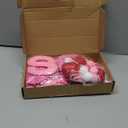 HunnmingRe 2 Pcs Pre Strung Happy Galentine's Day Banner, Galentine's Day Decorations, Hanging Pink Heart Felt Garlands Pompom Banner, Indoor Valentines Party Supplies for Home Wall Decor