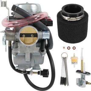 Carburetor Replacement For Kawasaki Bayou 300 KLF300A 1986-1987, KLF300B 1988-2005, KLF300C 1989-2005, Include Air Filter, Fuel Filter, Fuel Petcock