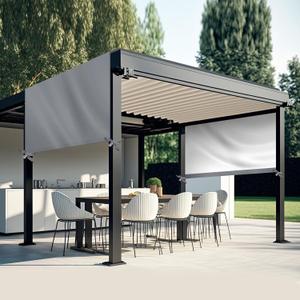 Universal Pergola Replacement Canopy Outdoor Canopy Shade Cover Waterproof Shade Top Cover for Outdoor Patio Porch Backyard(16 x 10 ft,Gray)