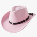 Lanzom Kids Girls Boys Cowboy Cowgirl Hat with Buckle Belt Toddlers Felt Western Hat S