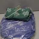 2 Pcs 30 Gallon Collapsible Trash Can Portable Waterproof Reusable with Zippered Lid for RV's, Camping, Recycling, Yard Waste, Leaf Bag, Children Toy Bin (Trash and Recycling) (Green and Blue)