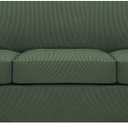 H.VERSAILTEX 4 Piece Stretch Sofa Covers for 3 Cushion Couch Covers for Living Room Furniture Slipcovers (Base Cover Plus 3 Seat Cushion Covers) Thicker Jacquard Fabric (Large Sofa, Bronze Green)
