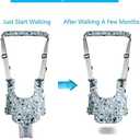 IULONEE Baby Walker, Handheld Kids Toddler Walking Harness Helper Assistant Protective Belt Child Activity Walker Adjustable Standing Up Walking Learning Helper for Toddler 7-24 Month (Blue & Grey)