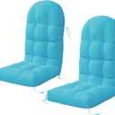 Sannwsg Adirondack Chair Cushion Set of 2, Rocking Chair Cushions, High Back Patio Cushions, Thickened Weather Resistant Patio Cushion with 6 Ties, Non Slip Fade & Waterproof