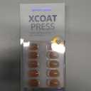 BTArtbox Press On Nails Short - Extra Short Almond French Tip Press On Nails Nude, Fake Nail with Nail Glue, Natural Reusable 32pcs Fake Nails Kit Z-XS Almond White French Nude