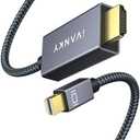 IVANKY 4K Mini DisplayPort to HDMI Cable 10FT, 4K@60Hz Unidirectional Mini DP to HDMI Cable, Braided/Alum Shell, Thunderbolt 2 to HDMI Cable for MacBook, Surface Pro/Dock, Monitor, Projector - 10FT