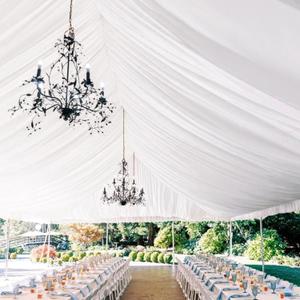 8 Panel White Ceiling Drapes - Premium Polyester Wedding Arch Draping Fabric - 5ftx20ft - Decorations for Party, Ceremony, Stage Swag