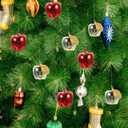 PRETYZOOM 24pcs Christmas Apple Ornaments, 1.3'' Shatterproof Holiday Tree Baubles, Miniature Apple Hanging Pendants for Tree Decoration, Christmas Party Supplies- Assorted Color