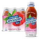 Snapple Zero Sugar Raspberry Tea, 16 fl oz recycled plastic bottle, 6 pack, BB Date: 07/16/25