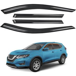 Window Visors Shade Sun Rain Guards FIT 20142020 Nissan Rogue 4PCS Tape-On Side Window Deflectors Smoked Acrylic Replace OE# 94827