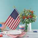 Patriotic Artificial Flowers Memorial Day Flowers 13 Stems Red White Blue 4th of July Flowers Picks Artificial Daisies Bouquet Arrangement for Grave Independence Day Veterans Home Decor Indoor 2 Pcs