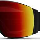 Smith Optics I/O MAG XL Unisex Snow Winter Goggles (Black Chromapop Sun Red Mirror)