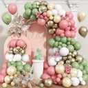 Pink and Green Balloon Arch Kit 127Pcs Sage Green Dusty Pink Gold Balloons Garland Boho Retro Blush Champagne Birthday Party Balloons for Girls Jungle Safari Woodland Baby Shower Wedding Decorations