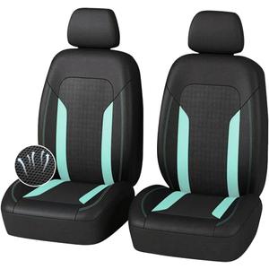 4PCS Cooling Car Seat Covers,Breathable Front Seat Covers with Mesh Construction and Foam Padding,Car Seat Protector to Reduce Back Sweating,Universal Car Interior for Car SUV (Mint)