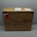 Inchgrass Purple-Brown Pinstripe 6ft Round Faux Fur Area Rug, 16" x 8.7", Machine Washable, Modern Style