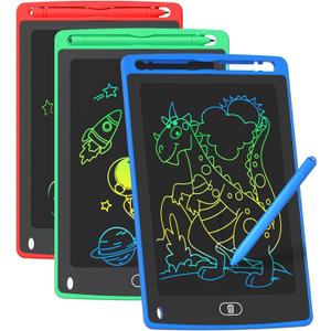 3 Pack LCD Writing Tablet for Kids, 8.5 Inch Colorful Doodle Board Drawing Tablet, Educational Learning Toys Birthday Gifts for Boys Girls Age 3 4 5 6 7 8