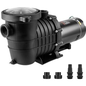 VEVOR Above Ground Pool Pump, 1.5 HP, 100 GPM Single Speed Swimming Pool Pump, 110V/240V 3450 RPM 50.9 ft Max Head Pool Pump with Filter Basket, for Above Ground Pools Hot Tubs Spas