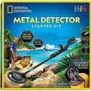 National Geographic Starter Metal Detector Kit for Kids - Kids Metal Detector with 7.4" Waterproof Coil & Trowel, Lightweight Gold Detector, Beach Detecting, Gift for Boys & Girls