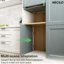 NECILO Cabinet Pocket Door Slides 24 Inch, Sliding Cabinet Pocket Door Hardware, Full Extension Ball Bearing, Space Saving Top/Side Mount for Cabinet Doors Wardrobes Closet Pantry, 1 Pair