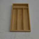 BEKVEM Small Silverware Organizer, Bamboo Kitchen Drawer Organizer, Utensil Holder, Cutlery Tray & Spoon Flatware Storage with Grooved Drawer Dividers